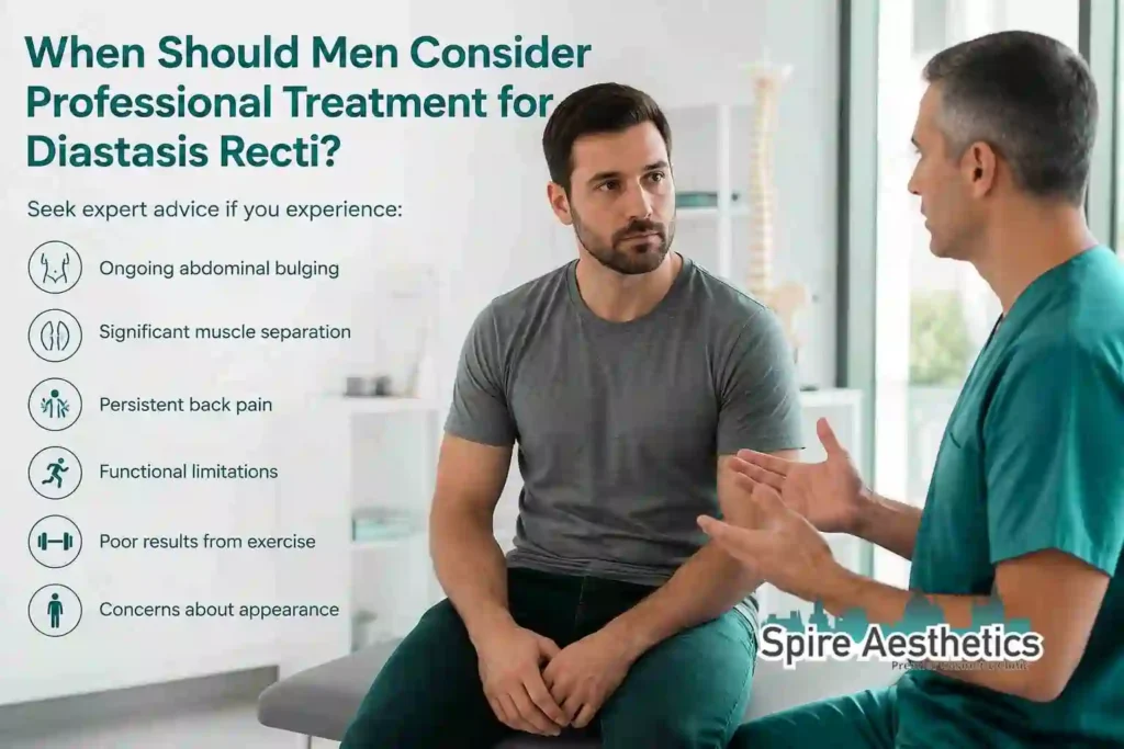 When Should Men Consider Professional Treatment for Diastasis Recti Bishops Stortford?