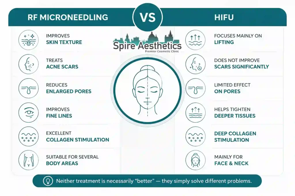 RF Microneedling vs HIFU: Which Treatment Gives Better Results Bishops Stortford?